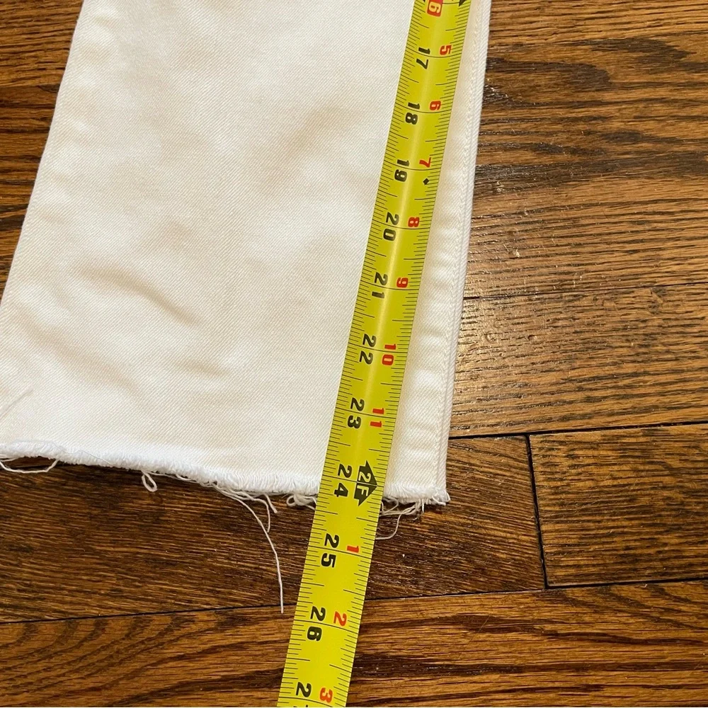 Current/Elliott Cropped White Jeans